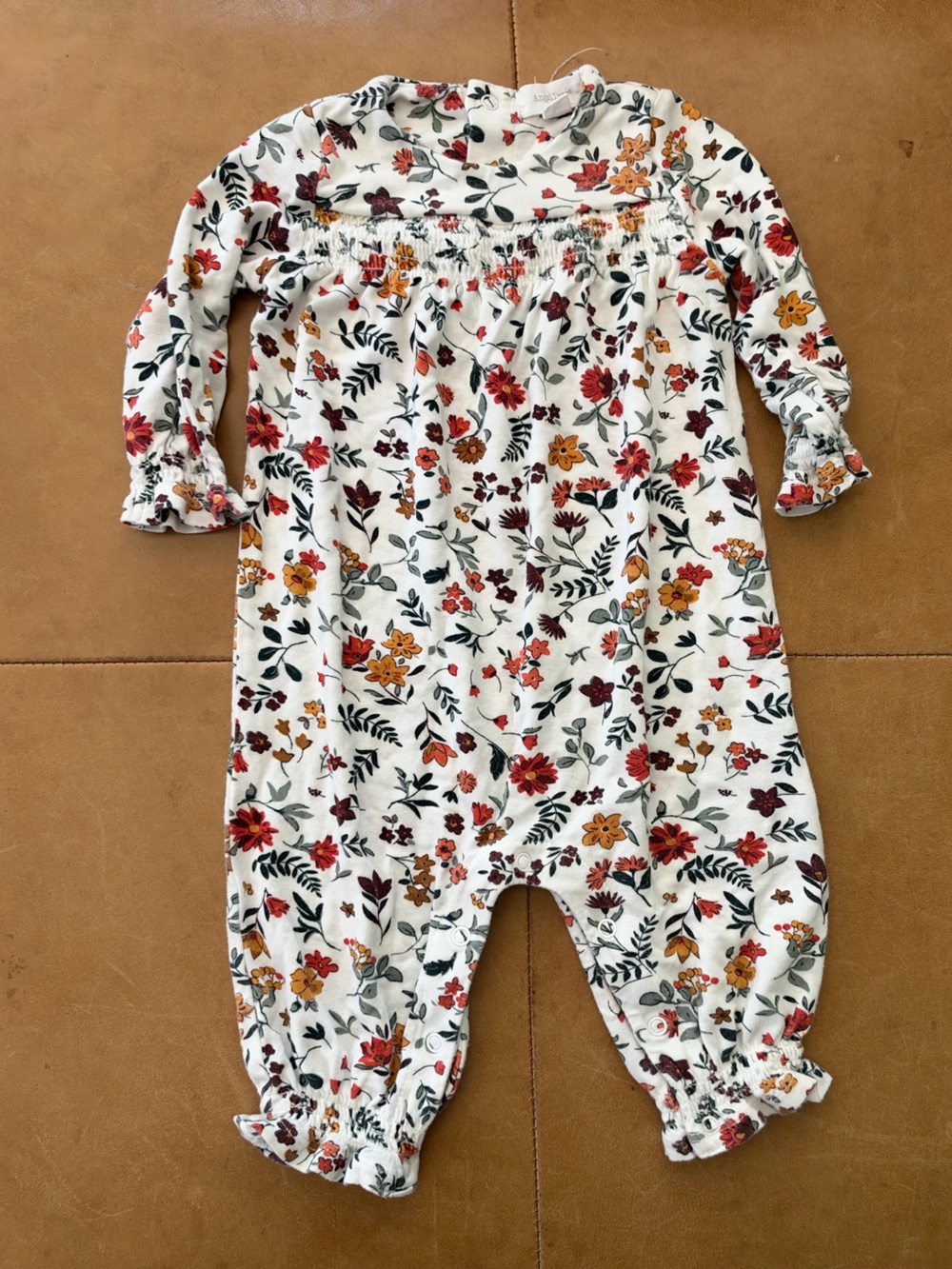 Angel Dear Viscose Bamboo Fall Floral Coverall 0-3M